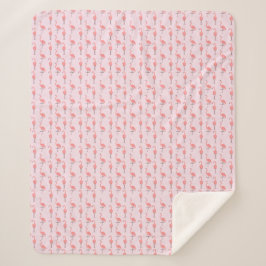 Random Pink Flamingo Bird Muster Sherpadecke