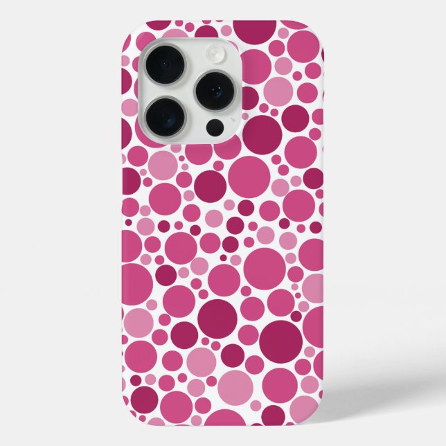Random Polka Dot Muster Farbtöne Pink Case-Mate iPhone Hülle (Rückseite)