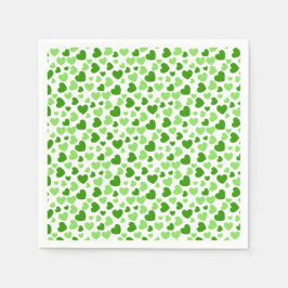 Random Sized and Colored Hearts Serviette