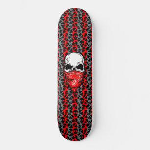Random Skulls Muster Red Bandana Skull Skateboard