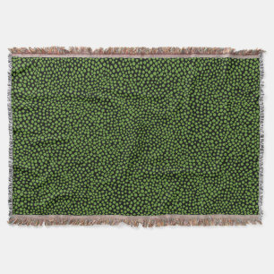 Random Spots - Avocado Green auf schwarz Decke