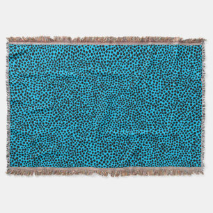 Random Spots - Schwarz auf Sky Blue Decke