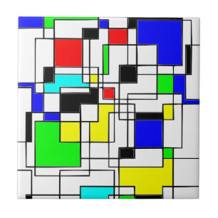 Random Squares hassen Mondrian Fliese