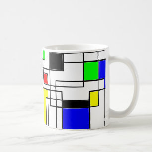 Random Squares hassen Mondrian Kaffeetasse