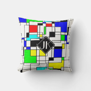 Random Squares hassen Mondrian Kissen