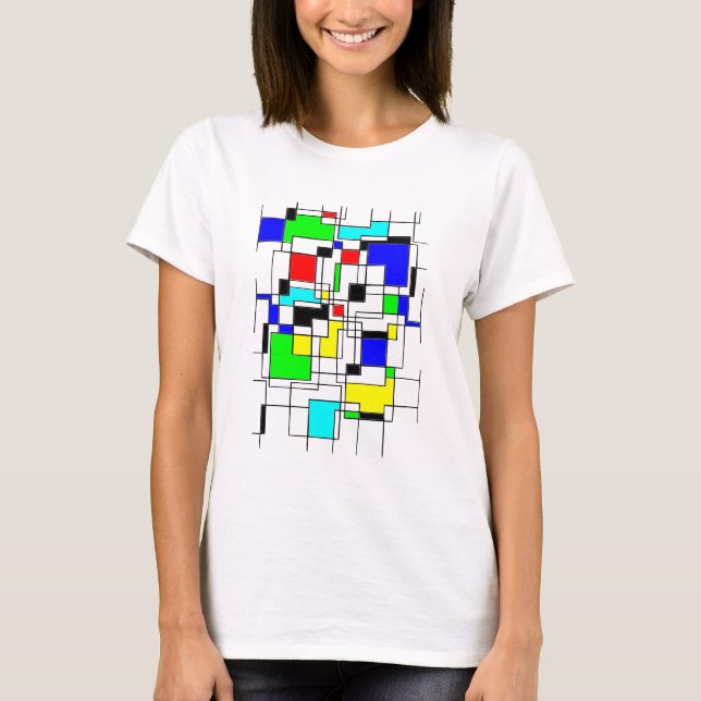 Random Squares hassen Mondrian T-Shirt (Vorderseite)