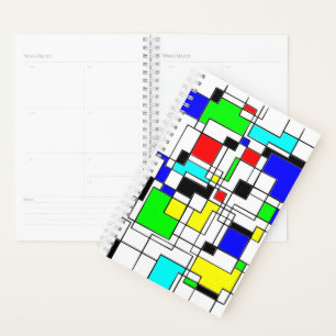 Random Squares Retro Art Planer