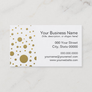 Random Stylish Gold Dots Visitenkarte