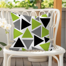 Random Triangle Lime Green Grau Schwarz auf Weiß