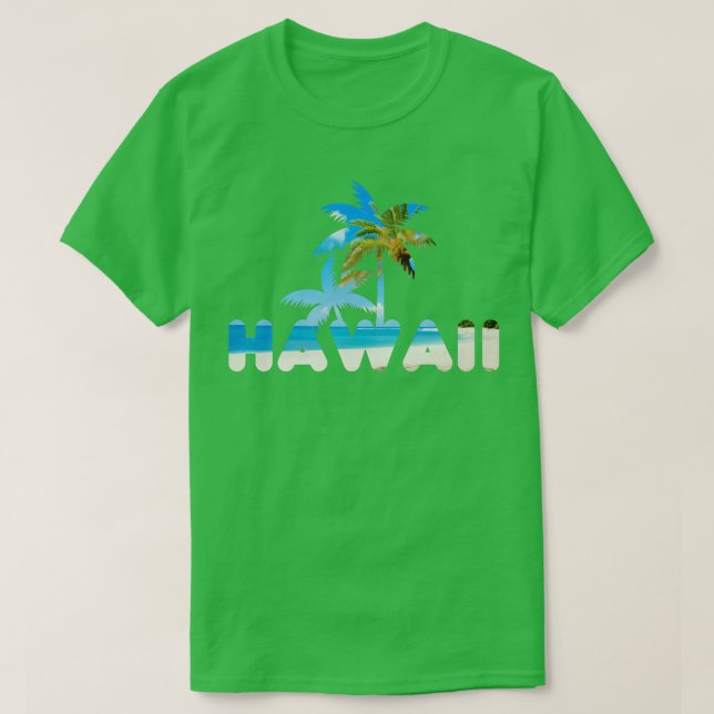 Randonnée pédestre sur l'île Hawaii Palm TShirt 1 (Design devant)