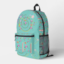 Randow Print Cut Sew Backpack
