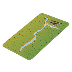 Randsfjorden Norwegen Seekarte Magnet