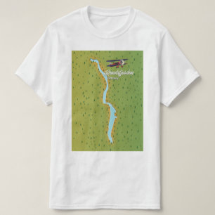 Randsfjorden Norwegen Seekarte T-Shirt