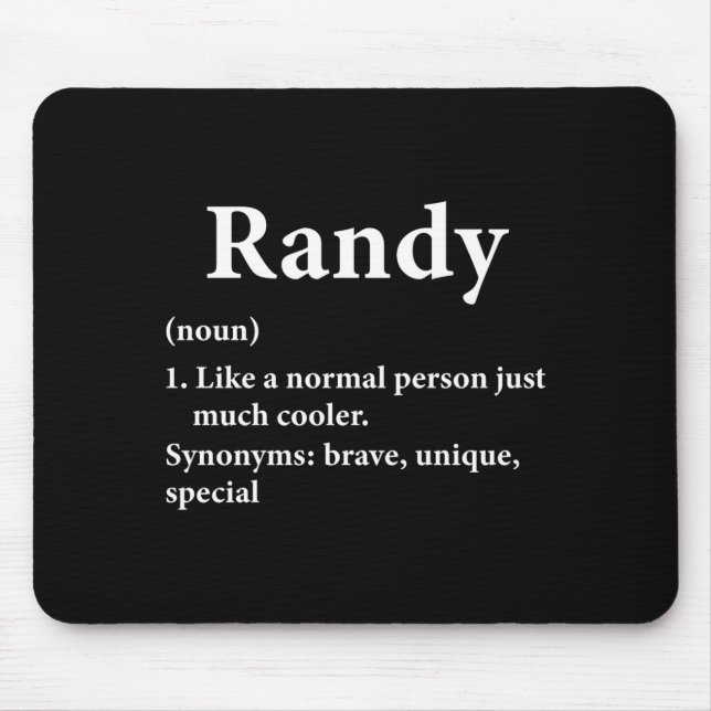 Randy Name Definition Funny D  Mousepad (Vorne)