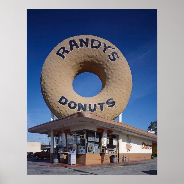 Randy's Donuts California Mitte des Jahrhunderts M Poster (Vorne)