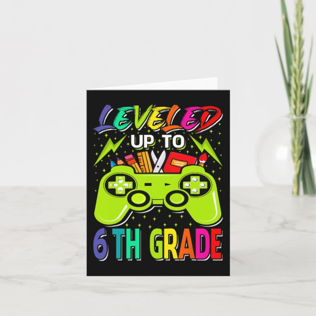 Rang 6 des Gamers zurück in die Schule Karte (Vorderseite)