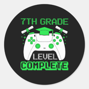 Rang 7 des absoluten Gamers 7. Klasse Runder Aufkleber