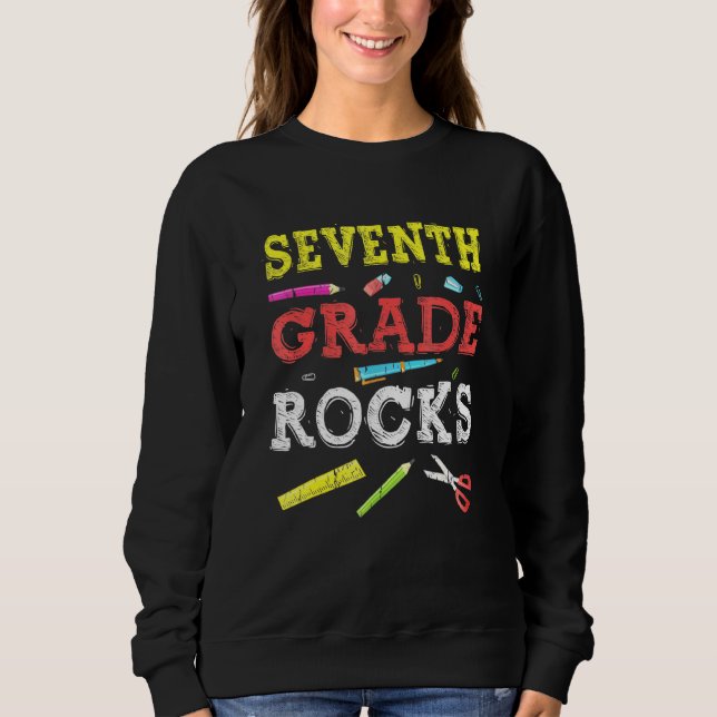 Rang 7: Zurück zum Schullehrer Sweatshirt (Vorderseite)