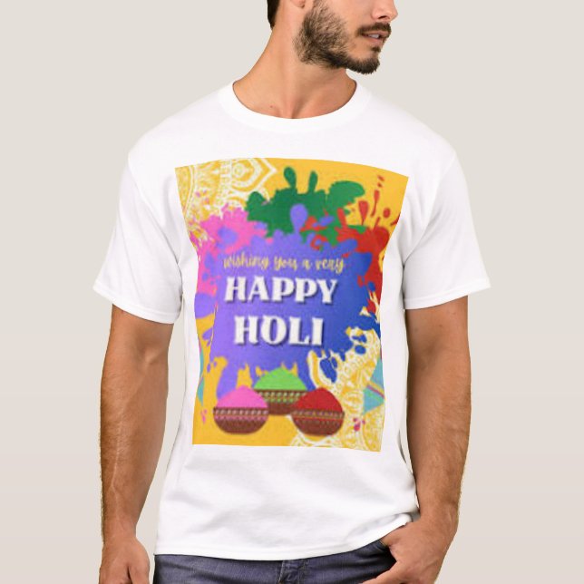 Rang Barse - Lass's Play Holi T-Shirt (Vorderseite)