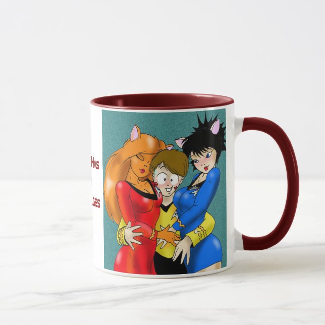 "Rang hat es ist Privileg-" rote Ordnung Tasse (Rechts)