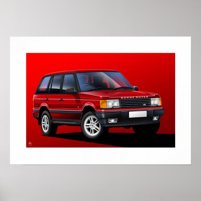 Range Rover P38 Poster-Illustration Poster (Vorne)