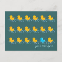 rangée de carte de canards mignons