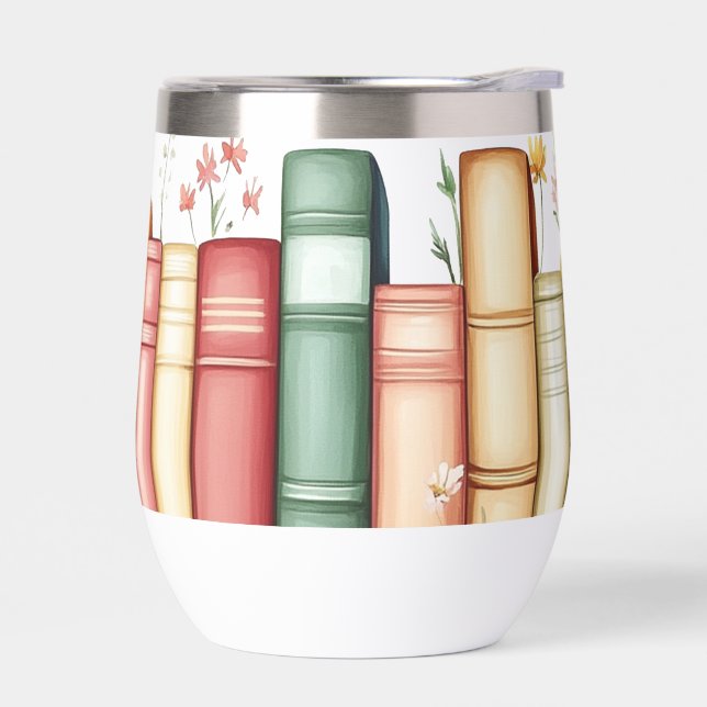 Rangée de livres, de fleurs, de papillons (Gauche)