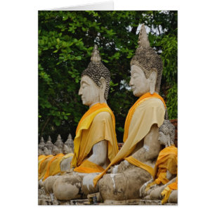 Rangée de statues de Bouddha, Wat Yai Chaya Mongko