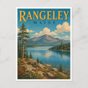 Rangeley Maine Rangeley Lake GeoSaga Postkarte