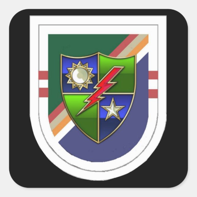 Ranger 2. Bn Beret Flash (alt) mit DUI Stickers (Vorderseite)