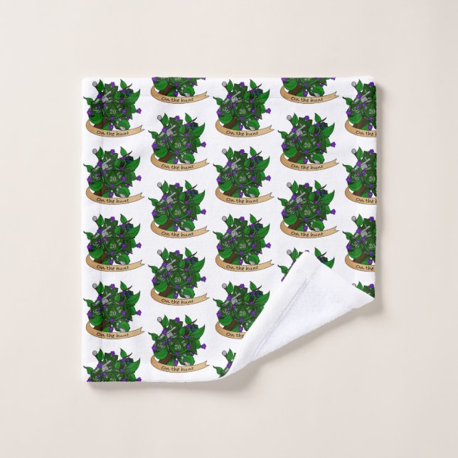 Ranger Dice Design Badhandtuch Set (Waschlappen)