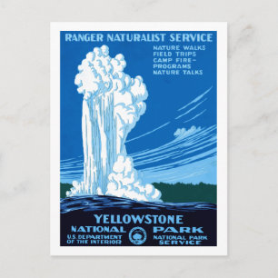 Ranger-Naturforscher-Dienst ~ Yellowstone Postkarte
