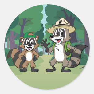 Ranger Ranger Rick & Ricky Runder Aufkleber