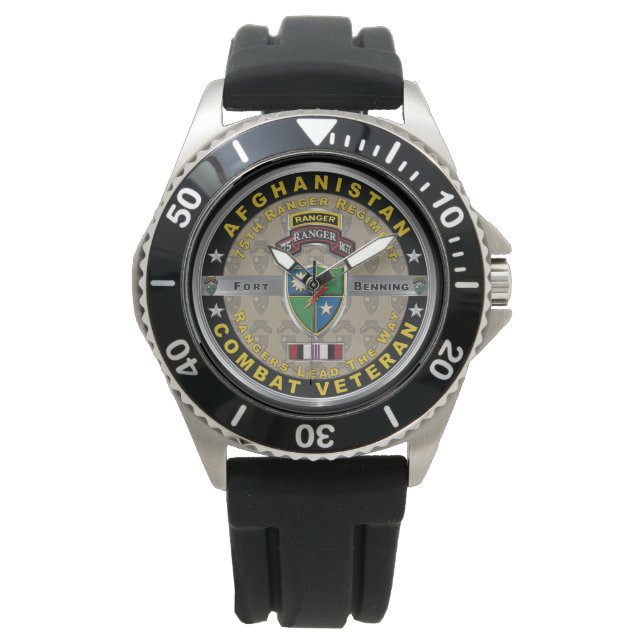 Ranger Regiment Afghanistan Combat Veteran Armbanduhr (Vorderseite)