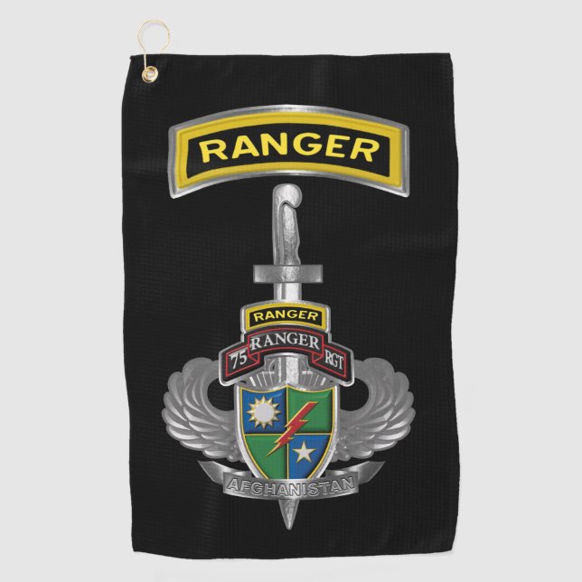 Ranger Regiment Afghanistan Veteran Golfhandtuch (Vorderseite)