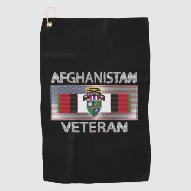 Ranger Regiment Afghanistan Veteran Golfhandtuch (Vorderseite)
