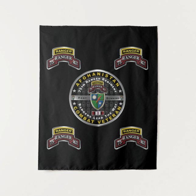 Ranger Regiment Afghanistan Veteran Wandteppich (Vorderseite)