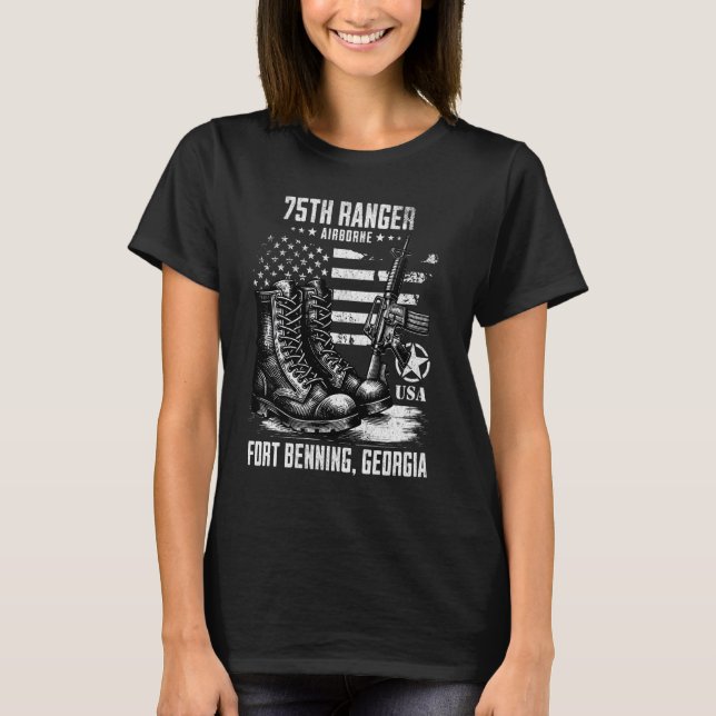 Ranger Regiment Fort Benning Georgia Military T-Shirt (Vorderseite)