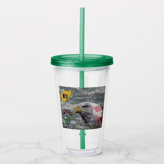 Ranger Regiment für den afghanischen Kampfveteran Acryltrinkbecher (Vorderseite)