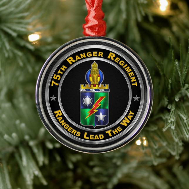 Ranger Regimental Wappen Weihnachten Ornament Aus Metall (Baum)