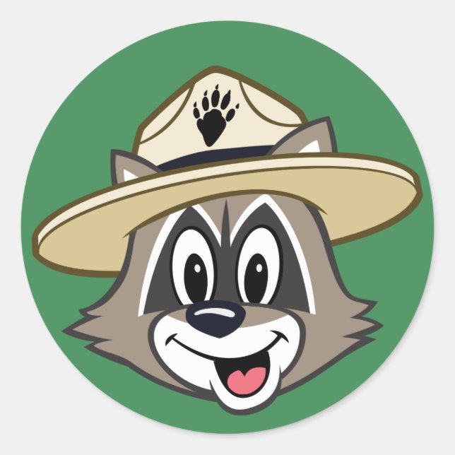 Ranger Rick | Ranger Rick Face Runder Aufkleber (Vorderseite)