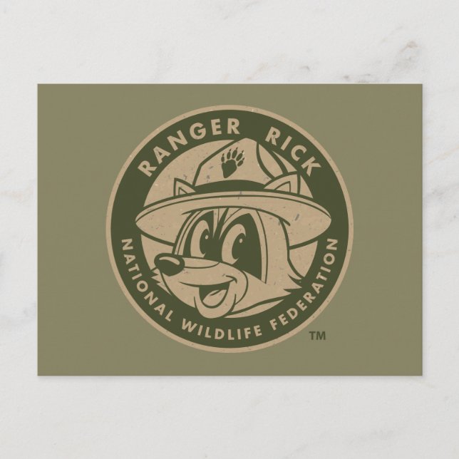 Ranger Rick | Ranger Rick Khaki Logo Postkarte (Vorderseite)