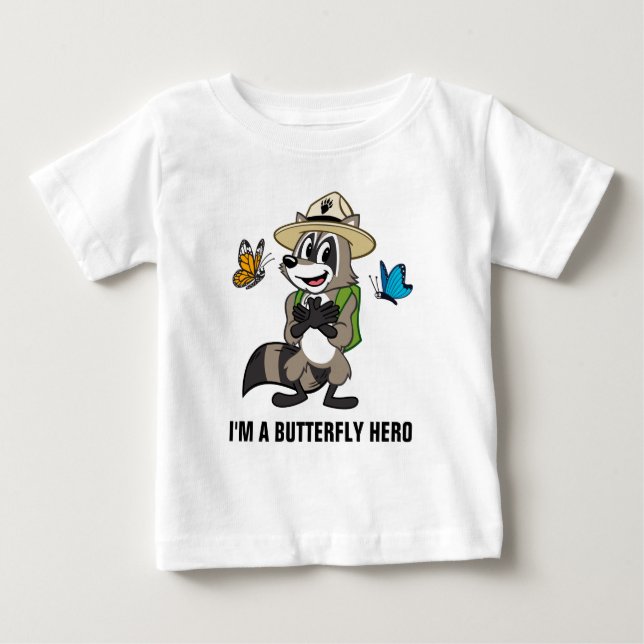 Ranger Rick | Schmetterlingsheld - Schmetterlingss Baby T-shirt (Vorderseite)