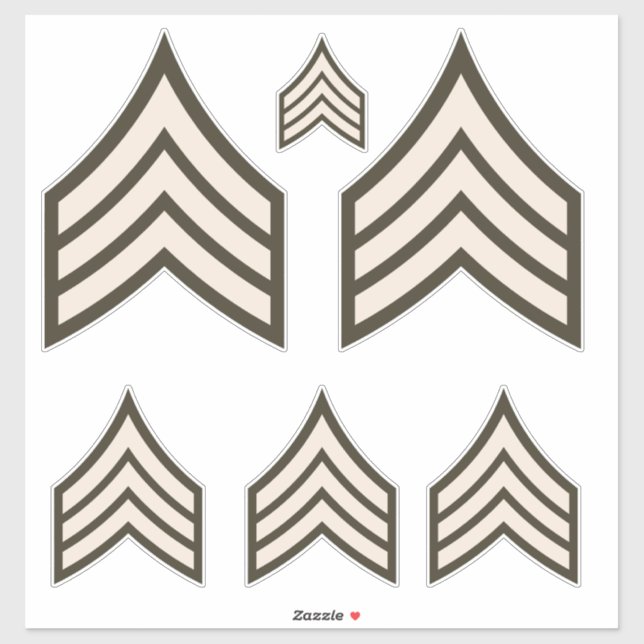 Rangfolge der Armee Aufkleber (Blatt)