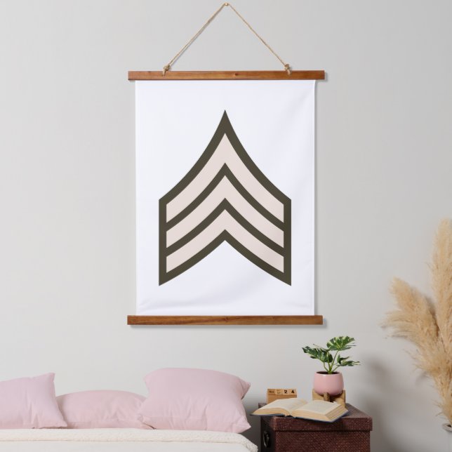 Rangfolge der Armee Wandteppich Mit Holzrahmen (Schlafzimmer)