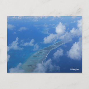 Rangiroa aus dem Flugzeug Postkarte