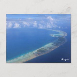Rangiroa aus dem Flugzeug Postkarte