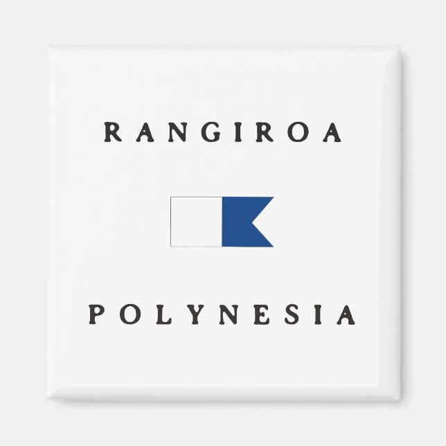 Rangiroa Polynesia Alpha Dive Flag Magnet (Vorne)