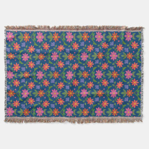 Rangoli Blume Polka Dots auf Blanket Blanket Decke