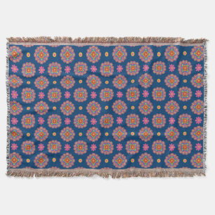 Rangoli-Blume, Polka-Punkte auf der Blankette des  Decke